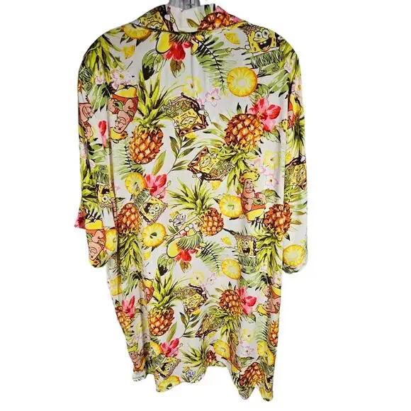 Nickelodeon SpongeBob SquarePants Men's Rayon Button Down Shirt XXL - Picture 4 of 12